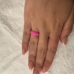 Pink silicone ring